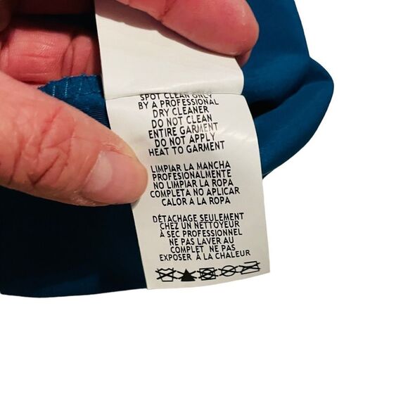 Jump Apparel by Wendye Chaitin Teal Satin Rhinestone Strapless Dress - 11/12 - Picture 10 of 16